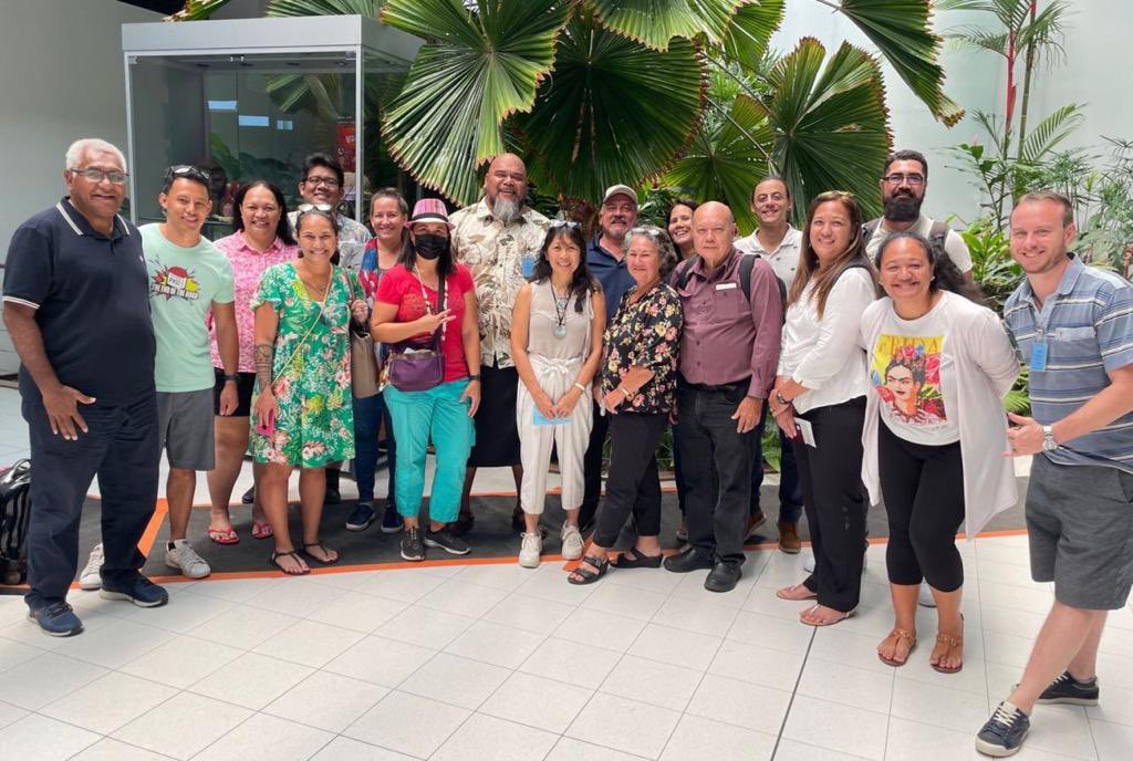 Grall_app's tweet photo. La délégation tahitienne accueillie par le représentant du gouvernement calédonien Vaimua, au sommet #Tech4good organisé par la @LaFrenchTech Nouvelle Calédonie. Glorytech y est représenté par Gilles Gooding. #Grall #Startup #innovation #accessibilité https://t.co/B19HZhR50B