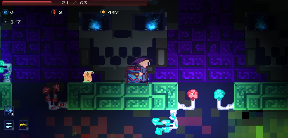 darkmagicdms's tweet photo. It's been a while since we've updated what we've been up to.

After completely re-designing the tiles for the game, here are the results: The first screenshots of how the initial levels look like ✨

What do you think ? 

#wishlistwednesday #indiegamedev #pixelart #roguelike https://t.co/SzE8ZZJm1H