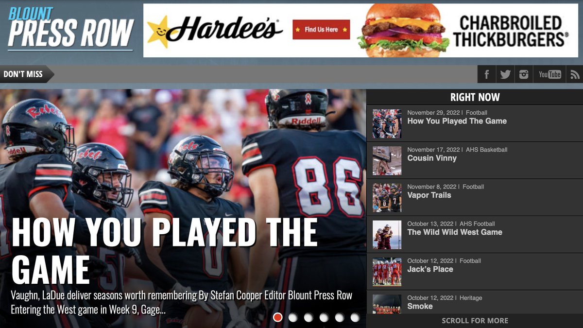 Been wanting to try our hand at a season-wrap video for a while. After looking over the stats for Maryville RBs Noah Vaughn and Gage LaDue, we put together "How You Played The Game" at blountpressrow.com. Go take a look.