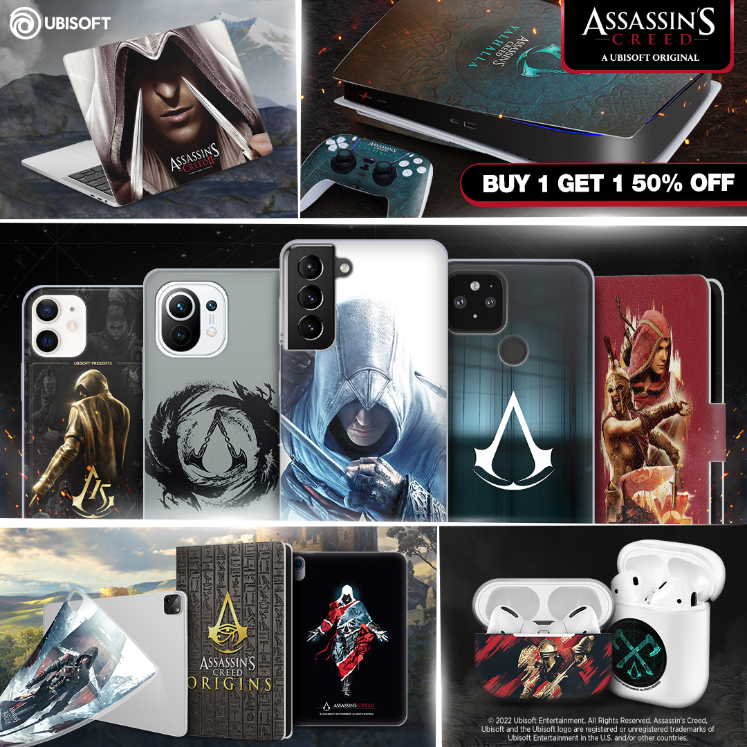 goheadcase's tweet photo. Buy 1 Get 1 50% Off Promo on our Head Case Designs Officially Licensed Assassin's Creed phone, tablet, laptop, gaming, audio cases and skins using the promo code ASSA50

Shop Now! https://t.co/abvYmjTnrT

#goheadcase #headcasedesigns #assassinscreed #ubisoft https://t.co/rPRrNkAHaf