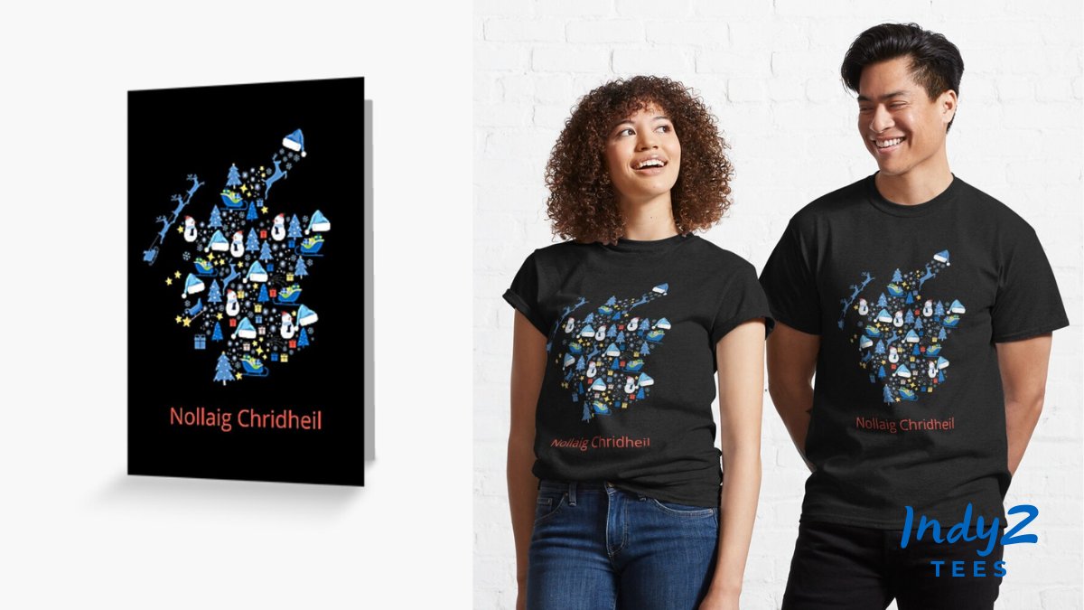 Indy2Tees's tweet photo. 🏴󠁧󠁢󠁳󠁣󠁴󠁿 🎄Nollaig Chridheil - Merry Christmas in #Gàidhlig - with blue Christmas icons in the shape of #Scotland https://t.co/4x8xBWCHZN👕 on t-shirts, greeting cards and many other products.🌐 Worldwide shipping!🎄 #Scottish #MerryChristmas https://t.co/pyjUTUiqnZ