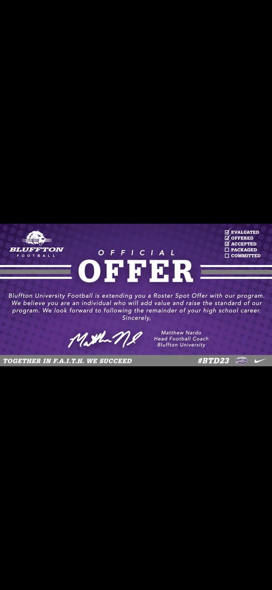 Blessed to receive my 3rd offer to play at the next level thank you for the opportunity <a href="/coach_shank05/">Christopher Shank</a>  <a href="/racelandramsfb/">Raceland Rams Football</a>