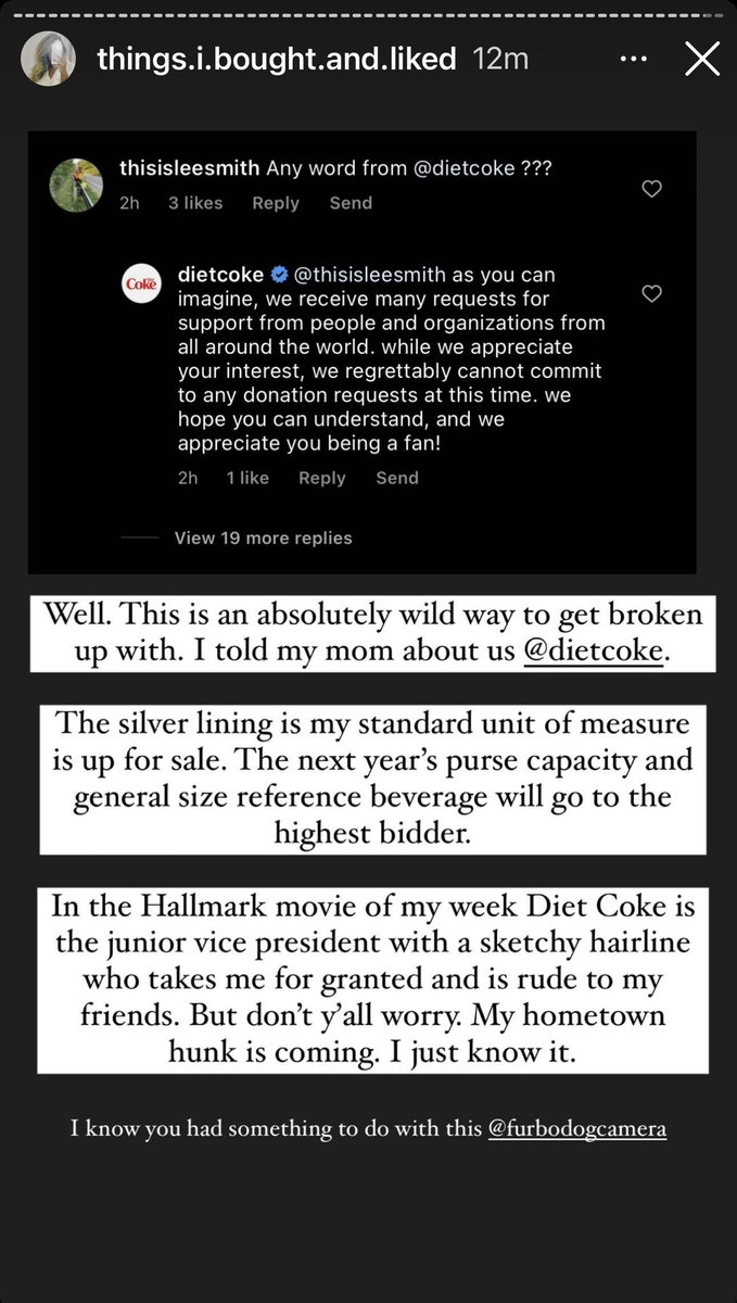 sthomas459's tweet photo. Damn @DietCoke if you hate teachers, school kids, and charity just say so. I hear Diet @pepsi is lit. Can’t wait to stick up tomorrow. #givingtuesday #tibal #dietcoke #coke #thingsiboughtandliked #corporatefail https://t.co/eHAJBMkJB2