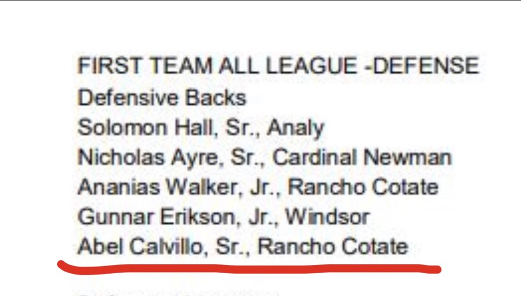 abel_calvillo's tweet photo. Grateful to be named first team NBL Oak league DefensiveBack🙏! https://t.co/euiQcIoxfN