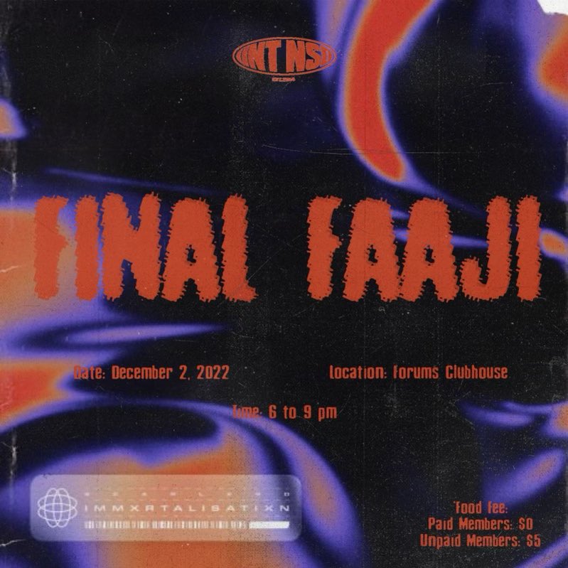 As the semester gradually ends we present our LAST meeting till next semester🥺. 

We really appreciate each and everyone that has been with us!! Come have fun with us!! There would be food and drinks

Save the date Dec 2nd, 2022 and don’t forget to RSVP 
forms.gle/EzFv23DZAEqKZH…