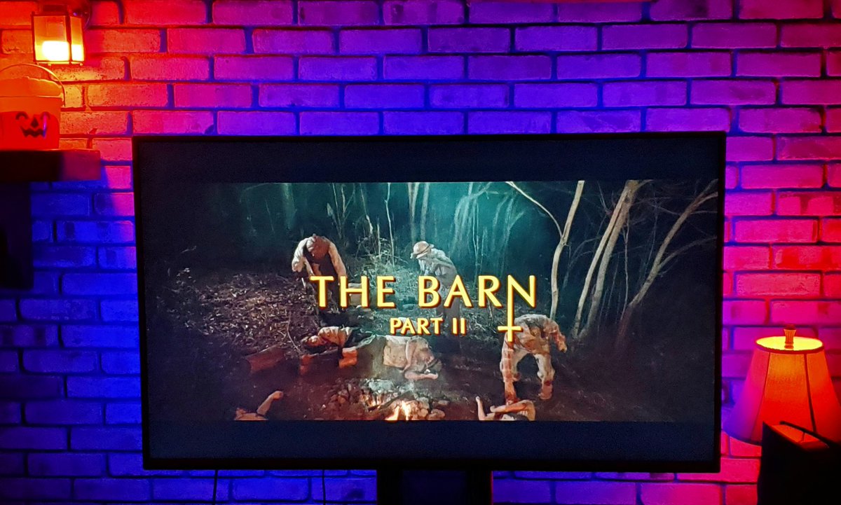 MikeCrissinger2's tweet photo. It's worthy! And If you've seen the original you gotta see the sequel!.. #FuckNovember #HailToOctober🎃 #HTO🎃 #TheBarnPartII #horror 🧡💜🖤 https://t.co/0AGVtC9ouP