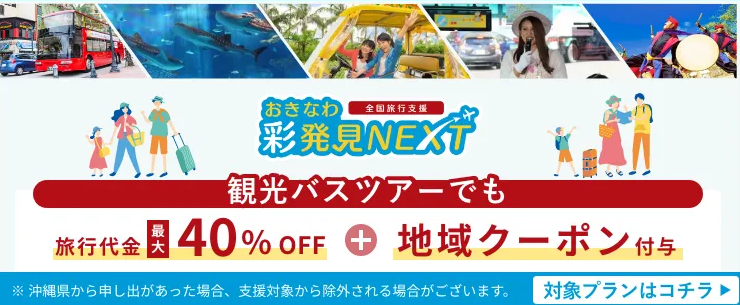 全国旅行支援 #おきなわ彩発見】12/27催行まで延長！ 日帰りバスツアー 