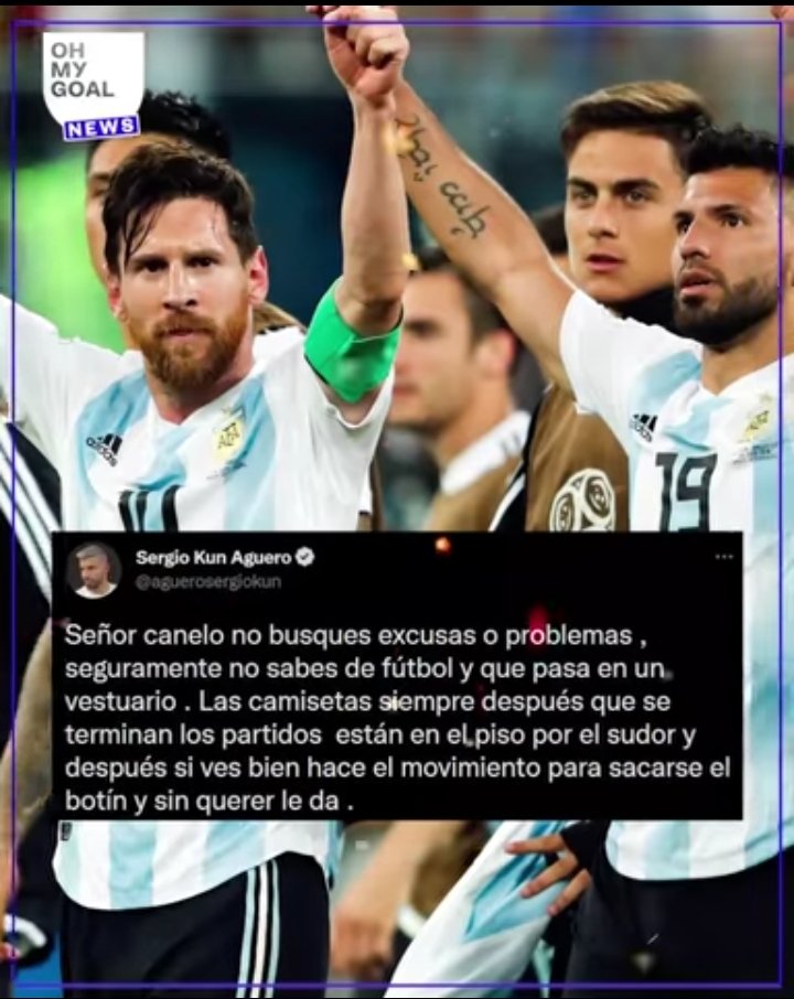 Infiltra2_0's tweet photo. @aguerosergiokun Lanza Comentario a lo sucedido y le dice lo siguiente al señor @Canelo https://t.co/xvCYDsniMf