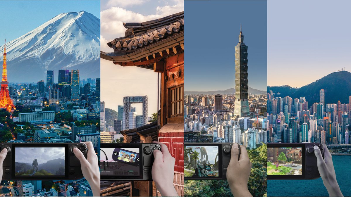 OnDeck's tweet photo. We're happy to announce that Steam Decks will start shipping in Japan, South Korea, Hong Kong, and Taiwan on December 17th via Komodo, our official Steam Deck distributor in these regions.

Customers in these regions can reserve the Steam Deck here: https://t.co/OSqJUPyW5k https://t.co/clz5k5PObi