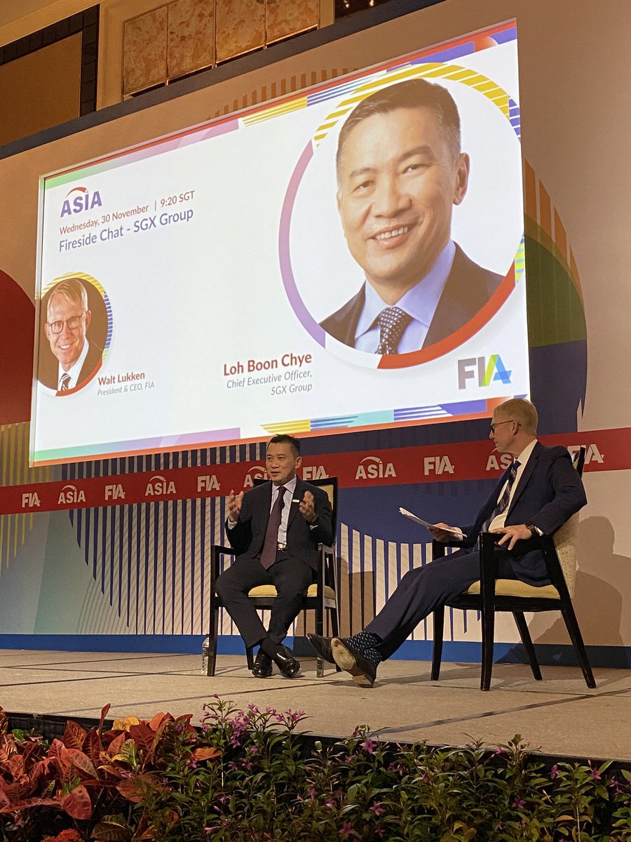 yeekaipin's tweet photo. .@SGXGroup CEO Loh Boon Chye drawing parallels between his experiences going on safari and financial markets - every member of the ecosystem has a part to play.

@FIAconnect https://t.co/sD3YEqcwNo