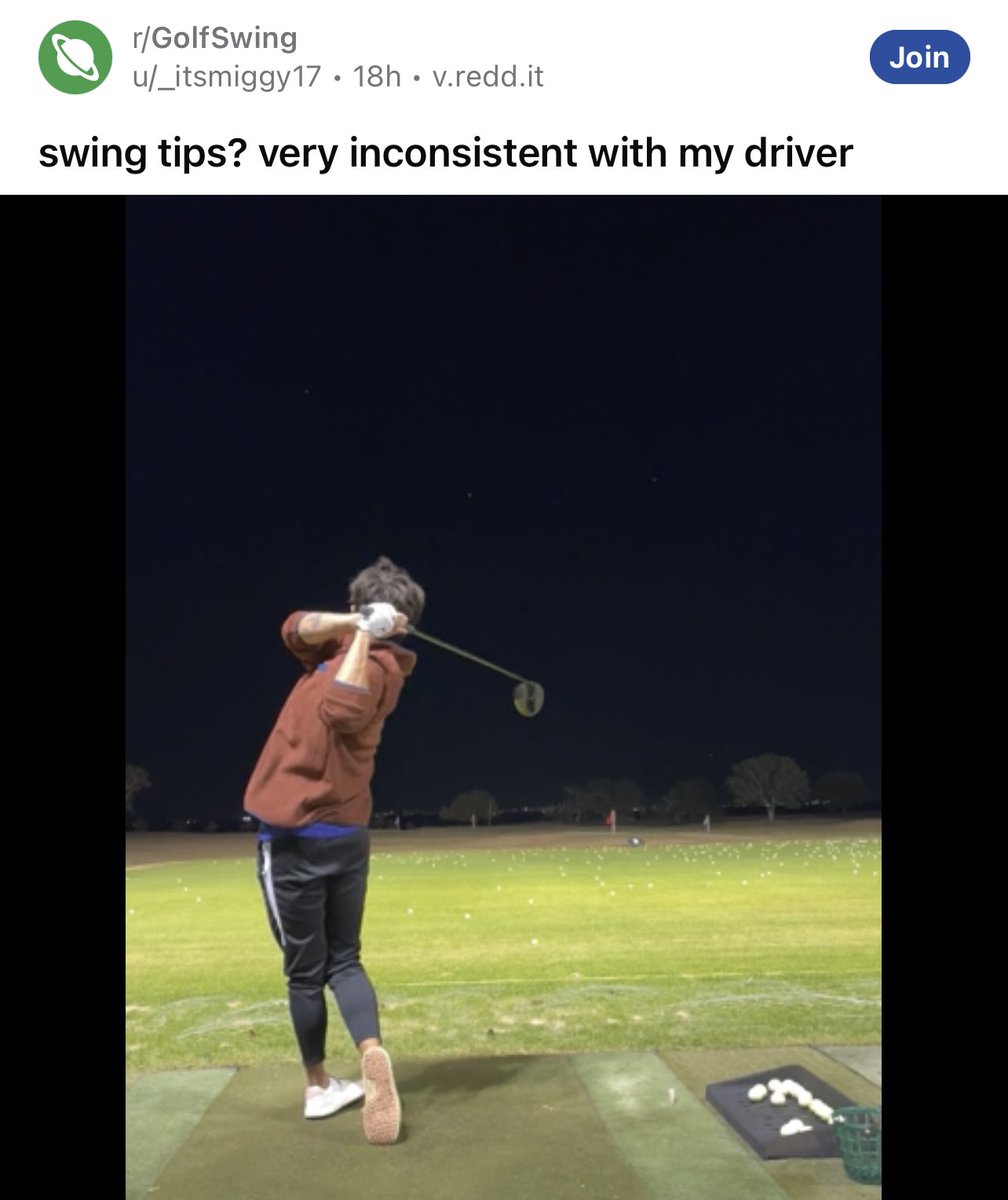 groupchatgolf's tweet photo. Asking for swing tips on Reddit is a sure way to f*ck your swing and your mind right up. https://t.co/bq0WM5zIER