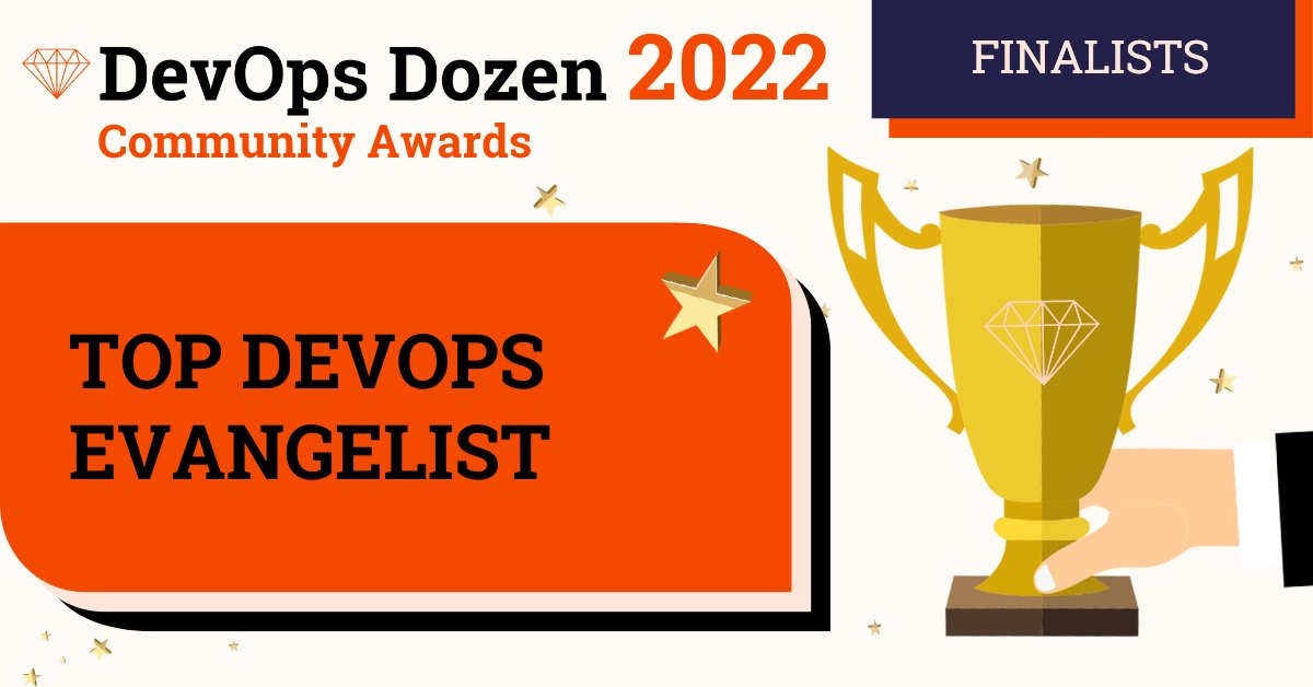 codefresh's tweet image. Congratulations to our Chief Open Source Officer @todaywasawesome on becoming a Top DevOps Evangelist finalist for the #DevOpsDozen2022 Awards! Winners are chosen by public vote, which is open now til 12/31. Get your votes in and show your support! ❤️  
ow.ly/i7VL50LQCye