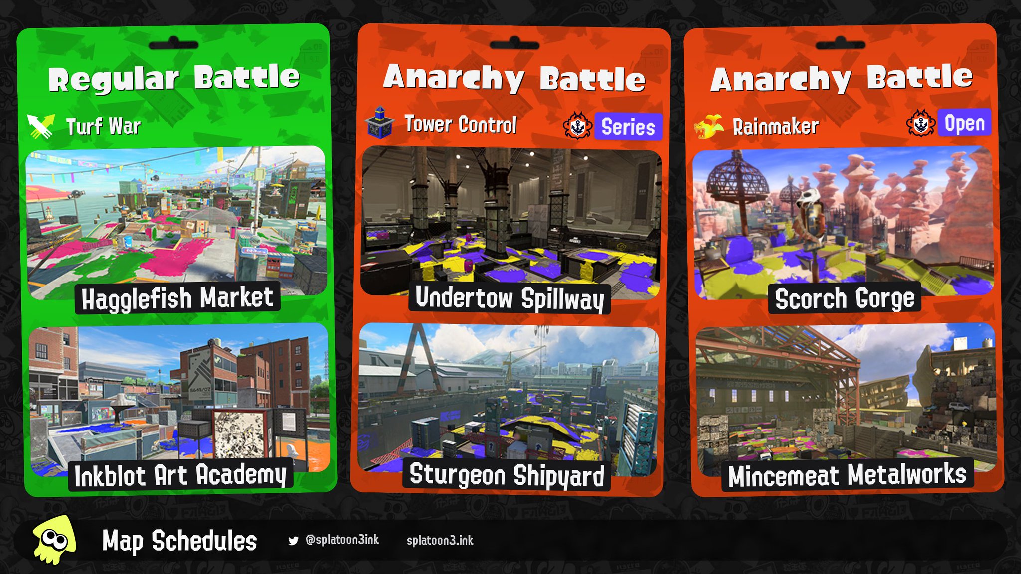 Splatoon3 ink On Twitter Splatoon 3 Map Rotation Anarchy Series 