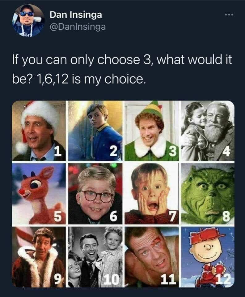 MandyGautsch's tweet photo. This is hard…but I’d go with 1,7,12. 🎄

What say you?!? https://t.co/zpaFJ5jIvQ