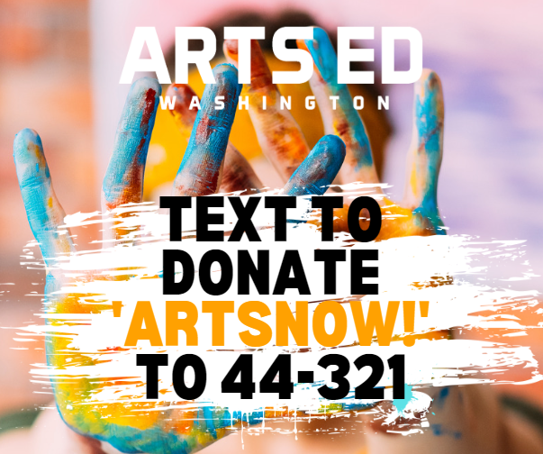TODAY is the day to Give! Celebrate ArtsEd Washington's goal of helping students get equitable opportunities to participate in the arts. Donate now! t.ly/KPH9D
 #GivingTuesday