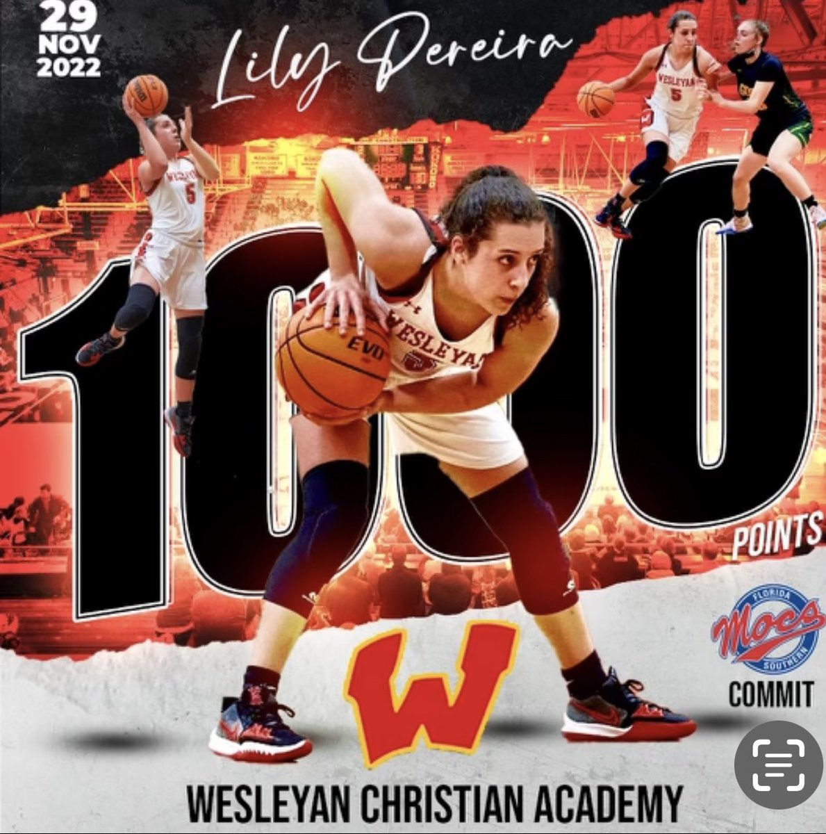 WCA_WBB's tweet photo. Congratulations to @lilympereira for scoring her 1000 point tonight in a win against Forsyth Country Day. https://t.co/lJuyeTyzHx