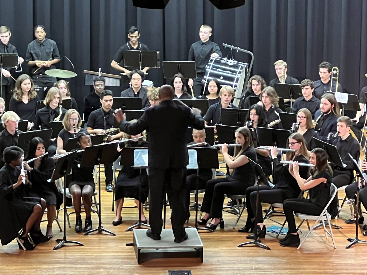 Tonight’s <a href="/GCSchoolsNC/">Guilford Co. Schools</a> All-County Band was a success! Thank you to our guest clinicians: Eugene Mabry from <a href="/WSFCSArts/">WS/FCS Arts Education</a>, our very own Jeremy Ray from <a href="/GrimsleyHigh/">Grimsley High School</a> and Aaron Campbell from <a href="/ncatsuaggies/">North Carolina A&T</a>. A special commission tribute to the late Mr. Charles L. Butler was performed.