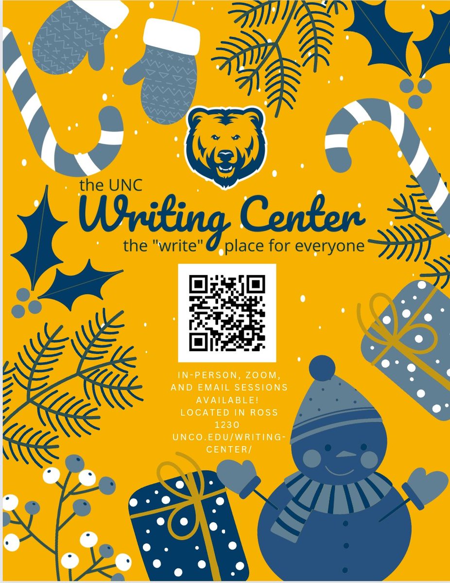 UncoWriting's tweet image. Good evening, Bears! Make sure finals are a breeze by booking a session with the Writing Center soon while you still can!
