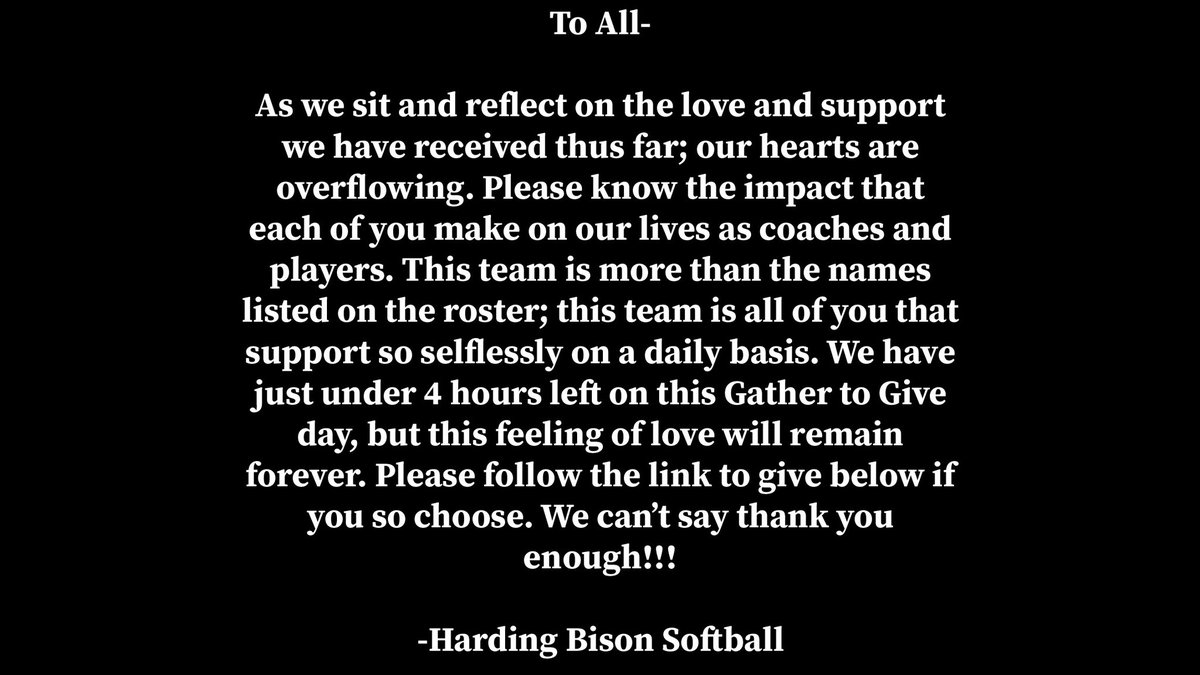 Harding Softball tweet media