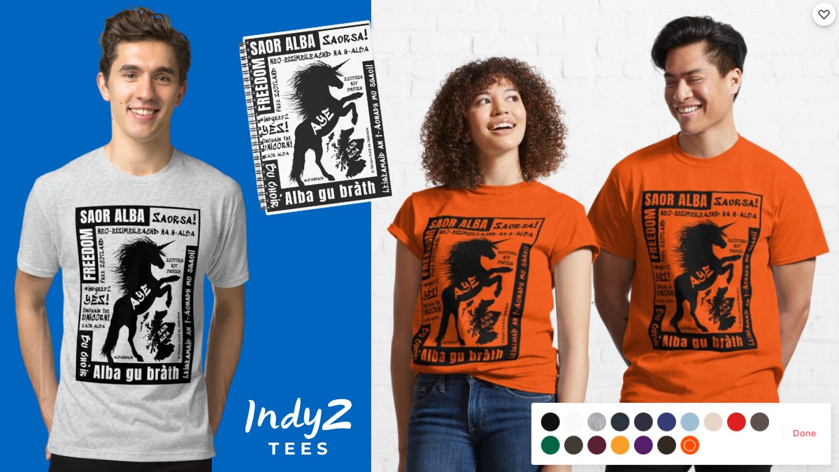 Indy2Tees's tweet photo. 🏴󠁧󠁢󠁳󠁣󠁴󠁿 Scottish Independence poster in Gaelic, Scots &amp; English with a unicorn printed on 👕t-shirts (various colours), hoodies, notebooks and many other items https://t.co/Eek2ohIYMp🌐 Worldwide shipping! #ScottishIndependence #indyref2 #Gàidhlig #SaorAlba https://t.co/JYjndMvpyF