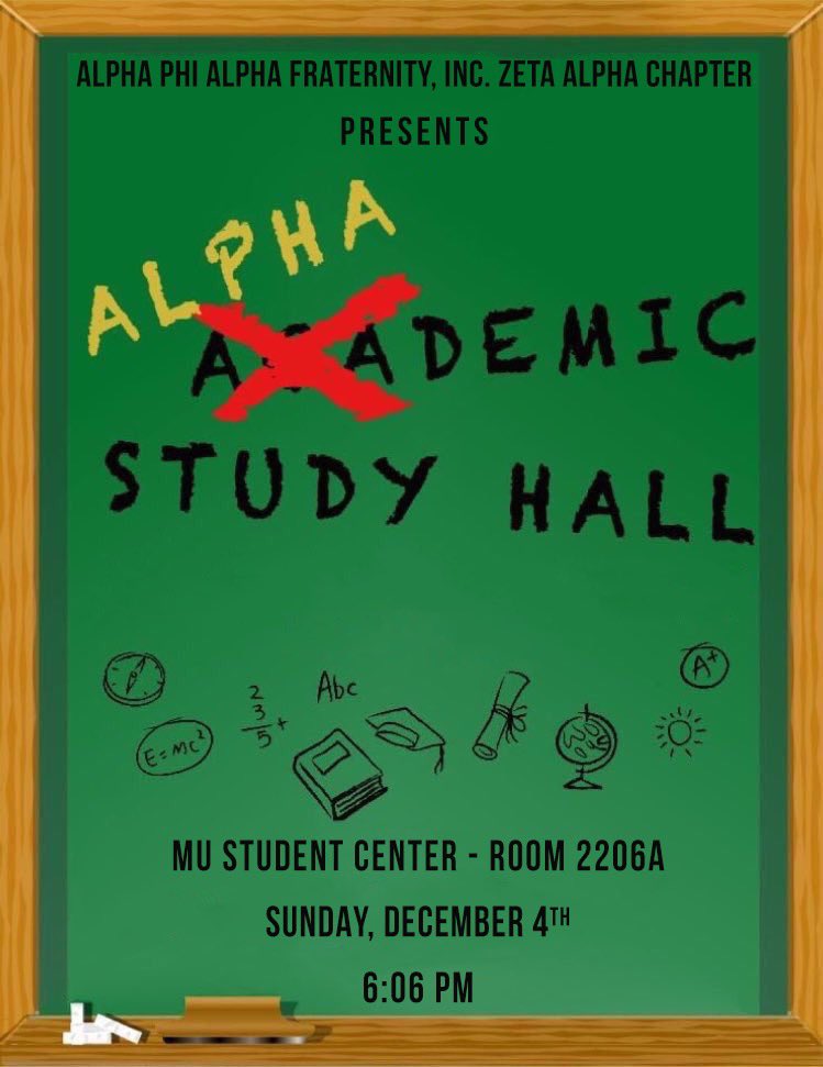 Finals are coming up! Come out and study with our Chapter this Sunday at 6:06pm as we all prepare to wrap up this semester! 📚