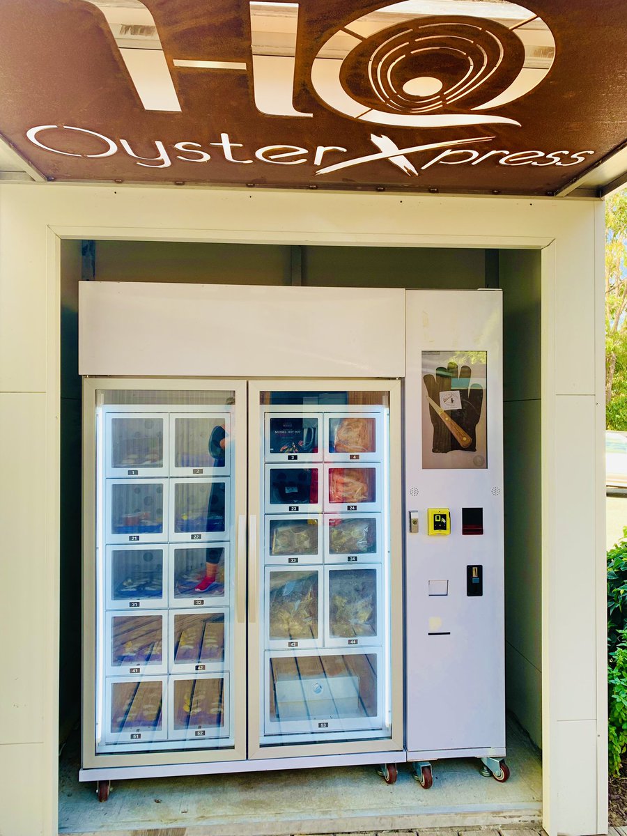 The only Oyster Vending Machine in Australia, and only the 2nd one in the world can be found at Oyster HQ in Coffin Bay!  Imagine that… Oysters 24/7!