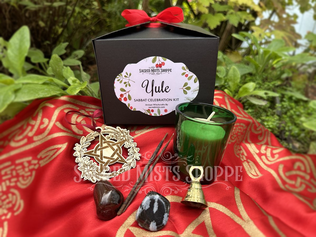 sacredmists's tweet photo. Magickal Yule Gifts and Favorites!🎄 - https://t.co/qtQ5cmF8GL ive the gift of magick and wonder with our beautiful Yule fire-etched tree ornament, Yule Celebration Kit, real bayberry votive candles, and beautiful handmade incense. Shop jewelry, crystals, altar tools, and more! https://t.co/G1VL9lXXz0