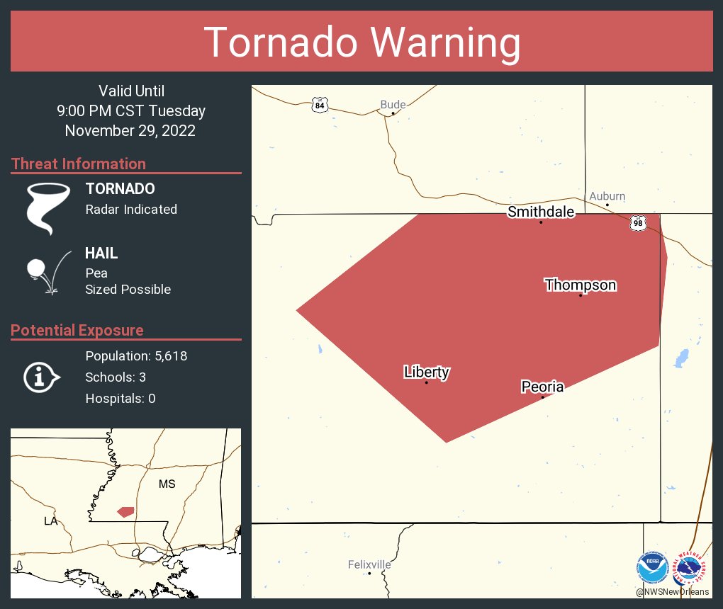 NWS Tornado on Twitter "Tornado Warning continues for Liberty MS