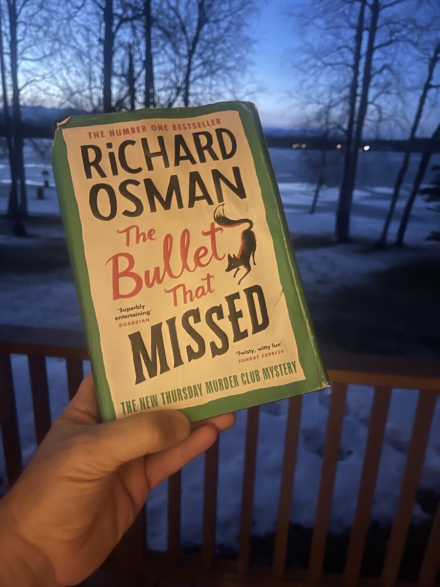 This book kept me company thru high altitude Peru, the heat of Death Valley USA &amp; the frozen glaciers &amp; forests of Alaska. I can’t wait a whole year to spend time with the gang again <a href="/richardosman/">Richard Osman</a> so get on with No4 😂😂
I heartily recommend this lovely warm clever series to all