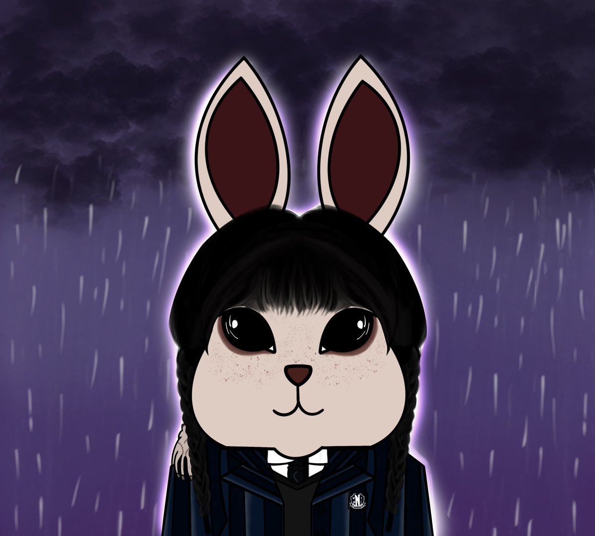 MEET BUNNY WEDNESDAY 🔥
a mysterious maven with a sharp sense of sarcasm, an affinity for psychically sensing the future, and exceptional music, martial arts, and fencing skills. 🐰

Learn more about her now! - opensea.io/assets/matic/0…

#NFT #NFTcommunity #NFTdrop #Wednesday #NFTs