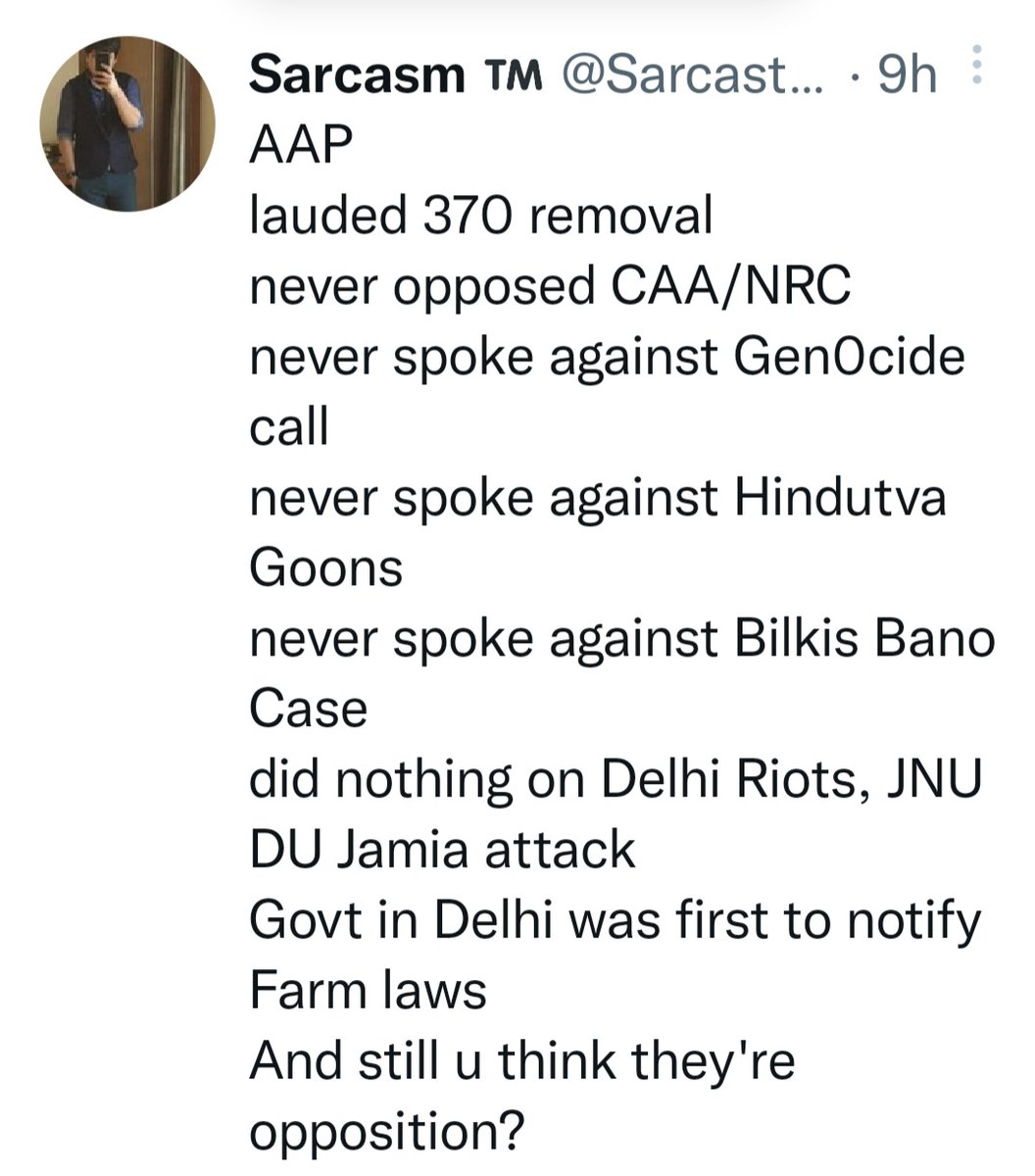 Ajay51830120's tweet image. Here Are D Proofs 👇🏻 Why We Call
@ArvindKejriwal n His Party 
@AamAadmiParty As  Sanghis
Rather A Replica Of @BJP4India 

So GUJARAT People Shud Not 
Trust Them ..
If You Want To #RejectBJP ,You Have
To #rejectAAP Too  

 Trust Only The Most Trustworthy
Congress To Save GUJARAT