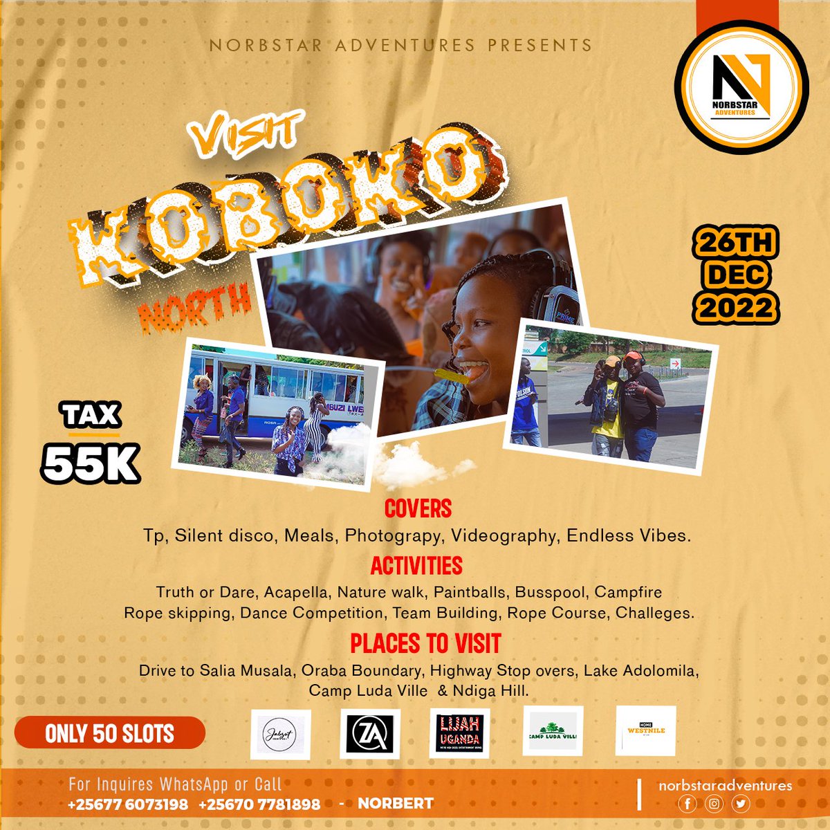 norbertsaviour_'s tweet photo. To Y'all On Wait Visit Koboko As Well The Northern Part...
Moves are Sorted & Awaits On Yo Bookings @norbstartravels 🔐 @kobokoboy001 🔐 @JonathanAyume 🔐 For Bookings +256776073198 / 707781898.
#VisitWestnile #CampLudaVille #SaliaMusala #Koboko #Oraba #MAMA2022 https://t.co/LZhN5uuG3Q
