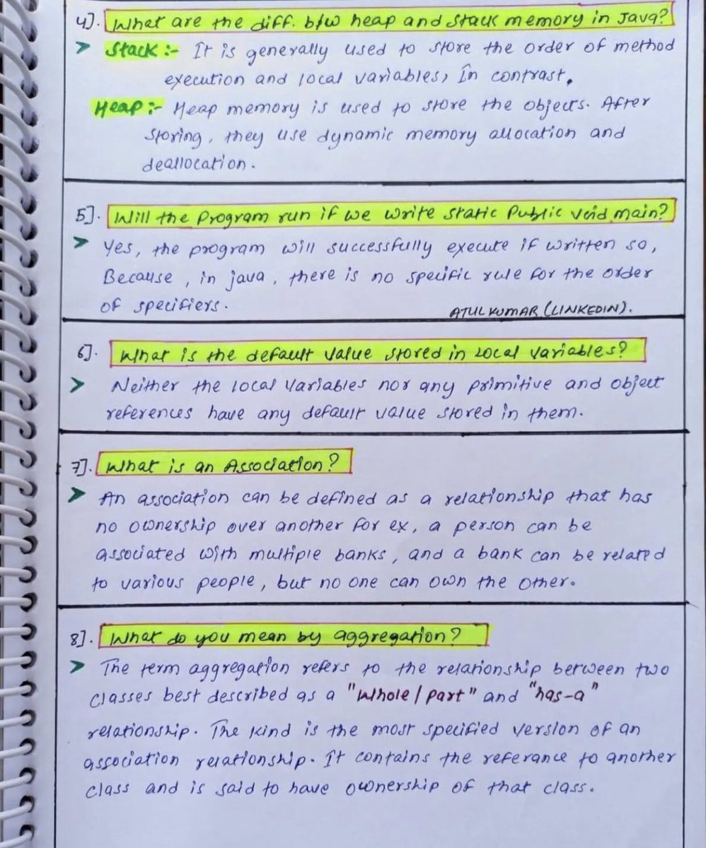 hamedesam_dev's tweet image. اهم اسألة مقابلات العمل فى لغة #جافا ⬇️⬇️

بالتوفيق 🤝