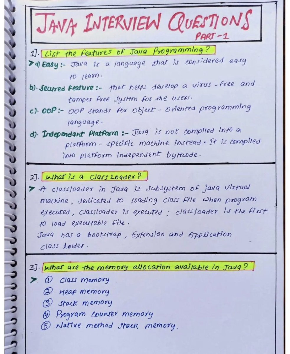 hamedesam_dev's tweet image. اهم اسألة مقابلات العمل فى لغة #جافا ⬇️⬇️

بالتوفيق 🤝