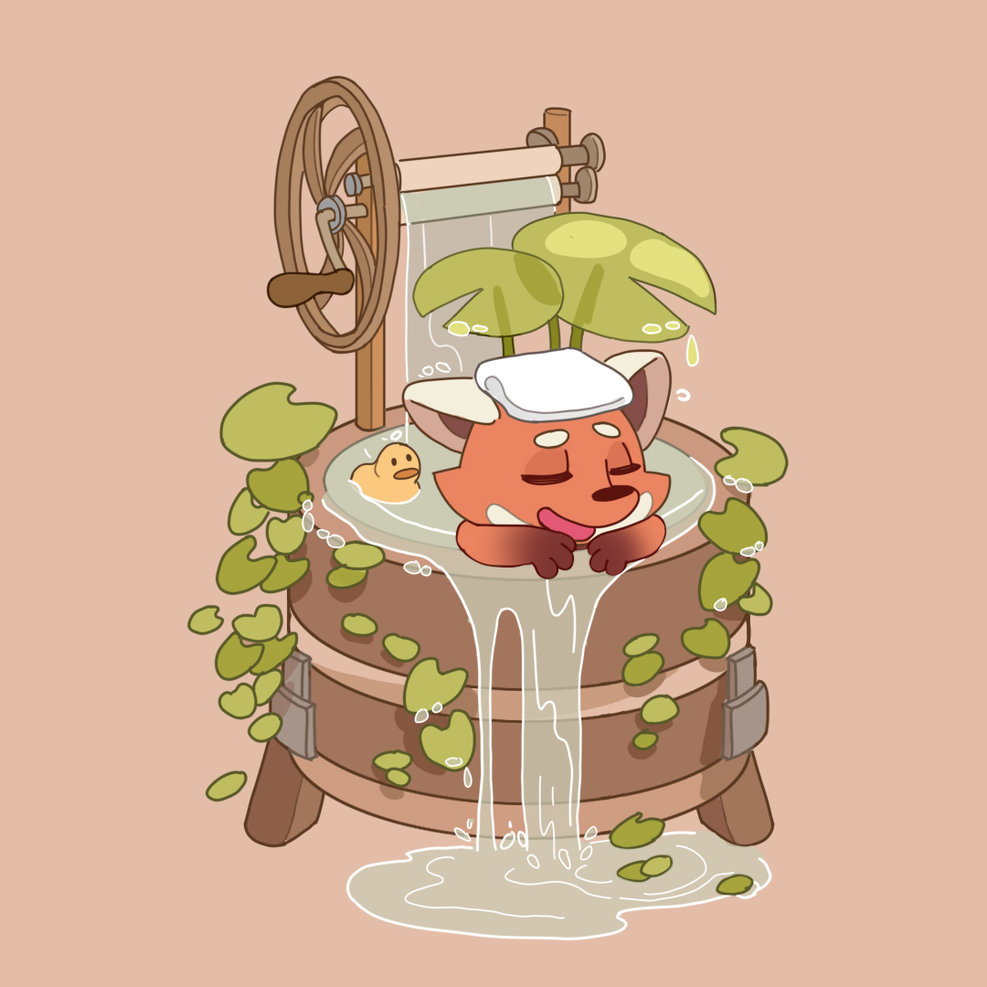 The winter is here, wouldn't you like to dip in the hot spring with this cutie.

#art #hotspring #RedPanda #IDV #NFT #Web3 #GameFi #DAO