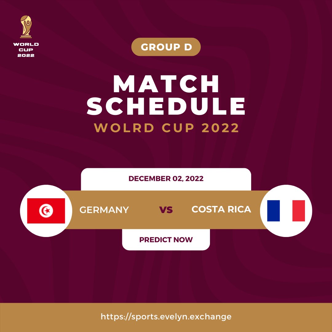 EvelynExchange's tweet photo. 🔥 Another exciting match is on the way between #Germany &amp; #CostaRica 🔥

✨ Join us at:
⚽️ https://t.co/1nFFCyGBxz 🏆

✨ Tutorial: https://t.co/Fo9Hky669O

$ELN $FTM #PredictAndWin #Evelyn #AirdropAlert #PERP #WorldCup2022  #airdrop #airdropcrypto https://t.co/KZr9ceuf33
