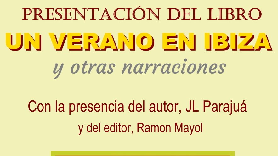MonEivissa's tweet photo. Se presenta el libro de relatos eróticos “Un verano en Ibiza y otros relatos”(Ibiza Editions), de JL Parajuá
https://t.co/6AKO62gbGg
Miércoles 30NOV
19.30 h. en Districte Hipérbole (Ibiza)
¡OS ESPERAMOS!
#IbizaEditions #presentaciónliteraria #libros #relatoseróticos #ObScena https://t.co/MdV0M5bDhV
