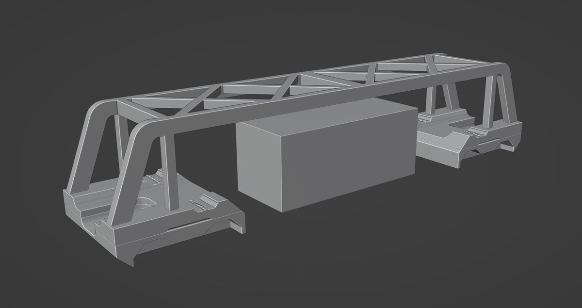 Day one of an cargo container mover concept #blender #b3d #cargo #container #maya