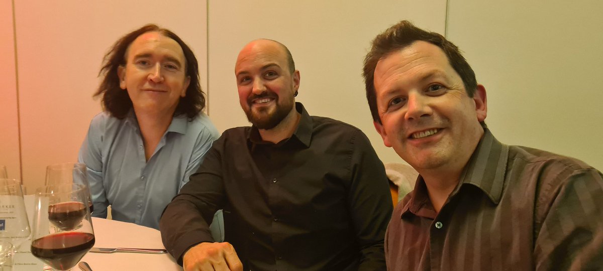 Incredible dinner at #HiCoDes2022 with the best ever company:Damien Thomson and <a href="/Mick__geek/">Michael Nolan</a> . I can't wait to start working with you guys in the next cycle.