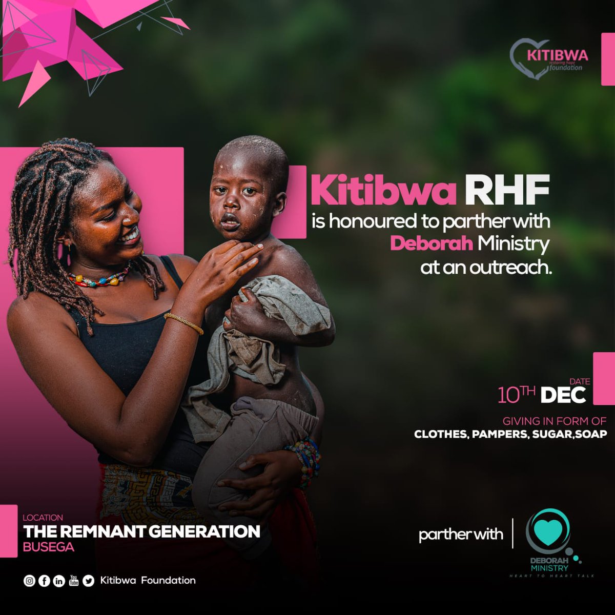 Count down,

Great thanks to <a href="/Kitibwa_fdn/">Kitibwa Restoring Hope Foundation</a> and <a href="/Airtel_Ug/">Airtel Uganda</a> for the partnership as we reach out to the teenage mothers of <a href="/remnantgnration/">The Remnant Generation</a>.