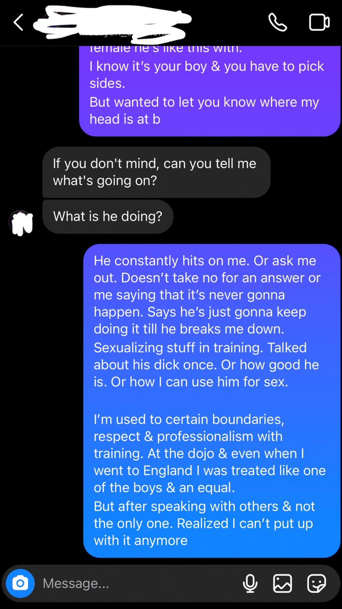 StellaGrey215's tweet photo. At the support &amp; suggestions of my friends I’m posting this here for anyone else who needs the courage to speak   💙                                                   I just want to enjoy wrestling again &amp; not dread going to training https://t.co/6kLW6UbP4g