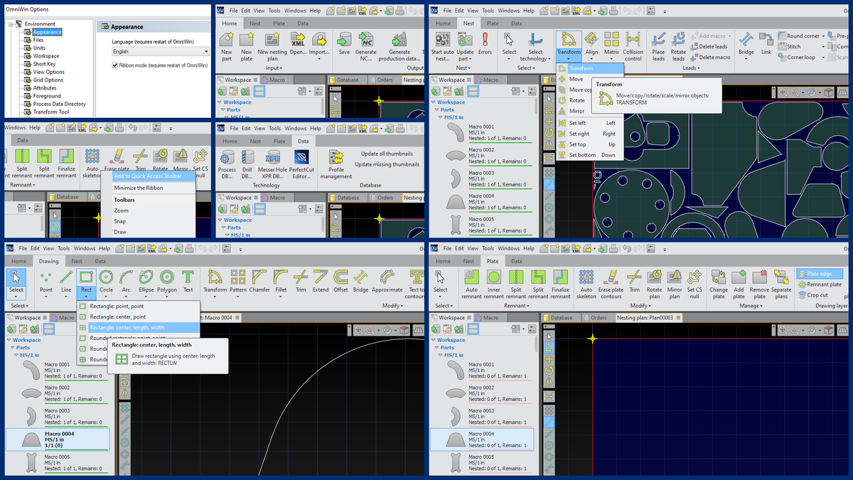 OmniWin 2022.2 User Interface Ribbon mode
You can now choose to use a ribbon-based layout in OmniWin, instead of the toolbars and menus. This provides clear guidance and better visibility due to bigger icons and enhanced structure.
#MesserSoft #OmniWin #Ribbon #Digitisation