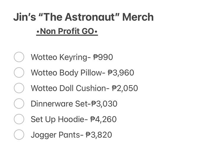 chingusbliss's tweet photo. “The Astronaut” Official Merch
•Non Profit GO•

•50% DP; Remaining Balance on Dec. 20
•Release Date: Feb 14,2023
•Normal ETA

#btsjin #wotteo #astronautph #btsjinphgo #btsphgo https://t.co/CGkMef4Vpy
