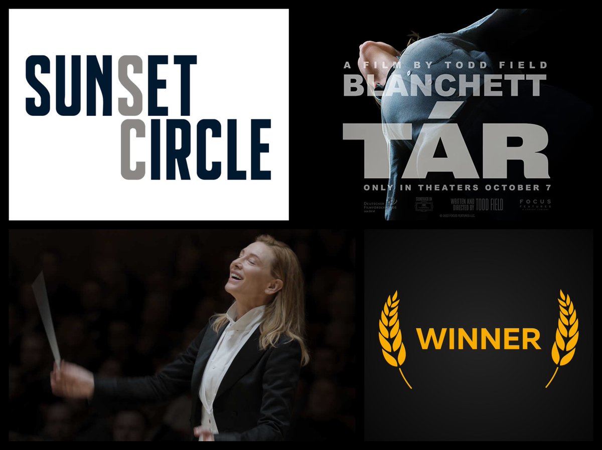 Best Actress, Winner: Cate Blanchett #TÁR #SCAwards