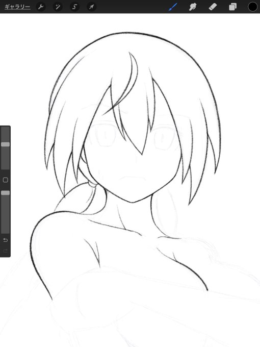 気分転換で一時期使ってたけど手首の負荷がデカいんで使わなくなったペンで線画にしてみる。 