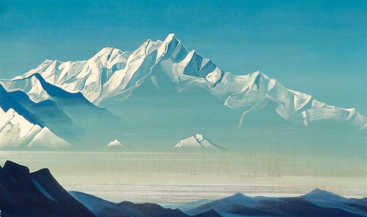artbot__'s tweet photo. Mount of five treasures (Two worlds) 
 -1933, Nicholas Roerich 
 #art #aesthetic #paintings #nicholasroerich https://t.co/Zo9vOfM1HT
