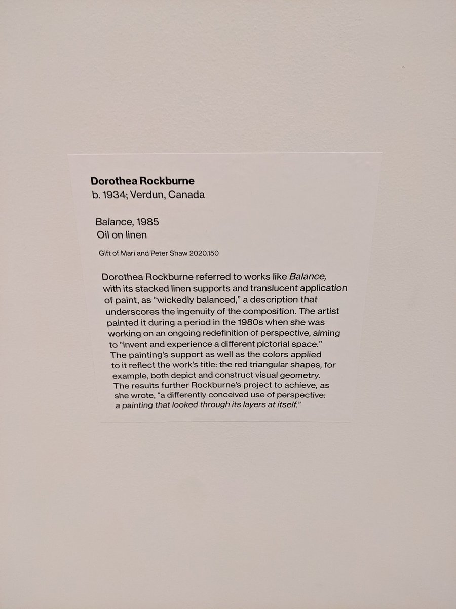 Dorothea Rockburne's Balance from 1985. Oil on linen. On view now <a href="/whitneymuseum/">Whitney Museum</a>