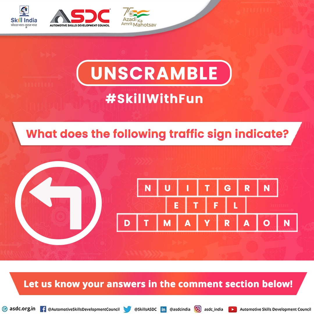 SkillsASDC's tweet photo. Here's the last round for our exciting contest, hurry up with your answers. Prove your passion for Skilling by becoming winner of #SkillWithFun contest.
#Auto #AutomotiveIndustry #AutoSkills #Skills #SkillingIndia #SkillIndia #Skills4All #AbSkillsKiBaari #quiz #win #gifts https://t.co/z77IEJONBD