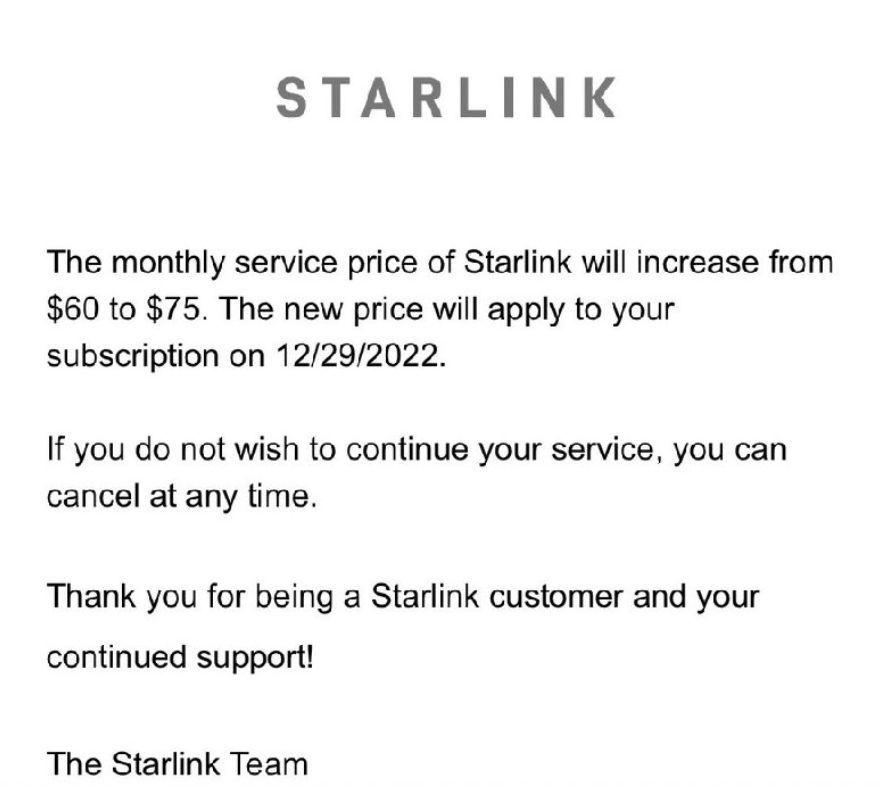 juliaioffe's tweet photo. Meanwhile, @elonmusk's Starlink is hiking rates on Ukrainians, who are cut off from heat and electricity.

https://t.co/3NMOqzUDBe https://t.co/seqwVgAcEi