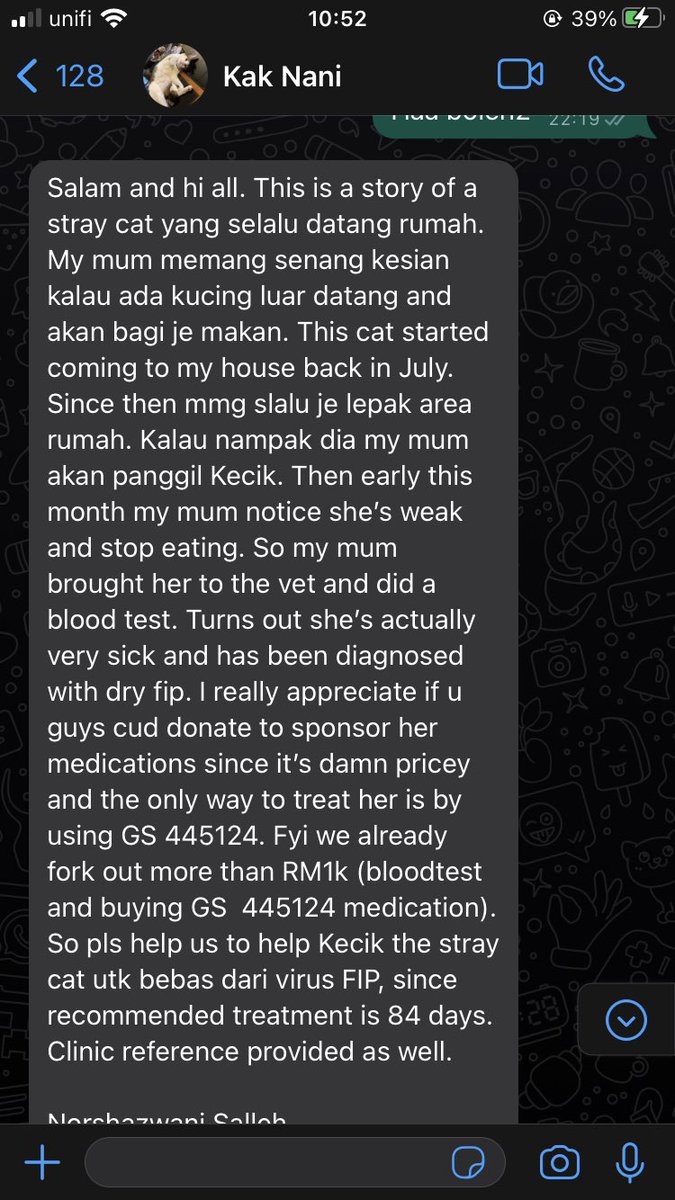 WanFarahLyana's tweet photo. Yesterday, a friend reached up to me, asking me to help her spreading the words bout stray cat that need medical attention 🥺🥺🥺 would you help me spread the words? 🥺 1/2 @doqtahu @tattyhassan @ivor_xianz @CeddyOrNot https://t.co/ZvC9cCN0hv